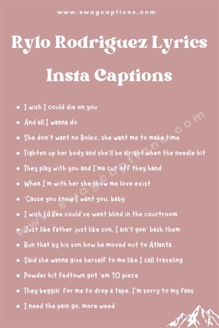 Unleash The Power Of Rylo Rodriguez Lyrics For Captivating Instagram Captions